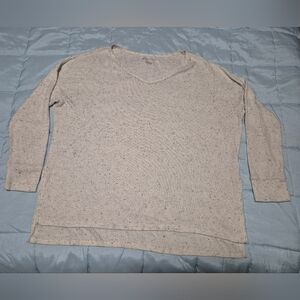 Speckled Cream Long Sleeve Top